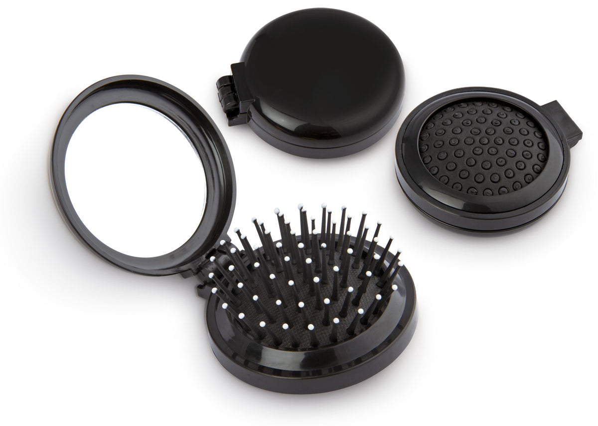 Espejo y Cepillo Beauty - Negro