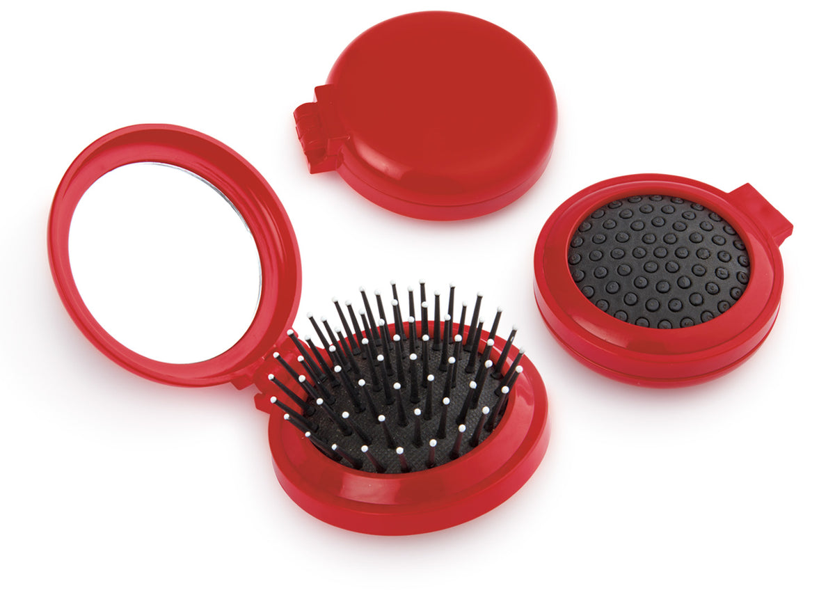 Espejo y Cepillo Beauty - Rojo