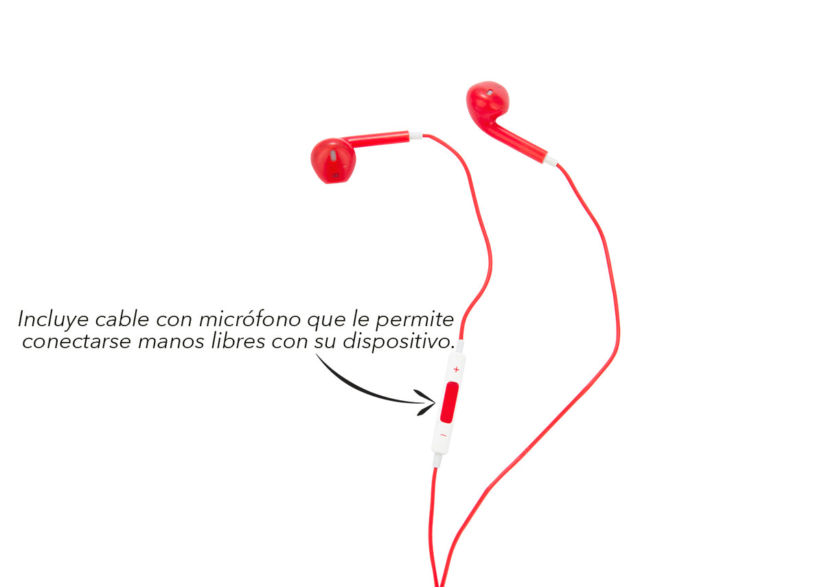Audífonos Con Microfono Bigot - Rojo