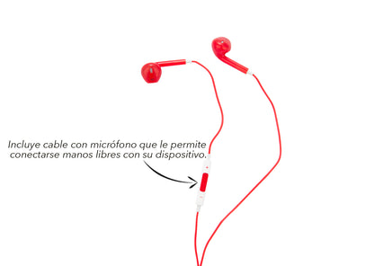 Audífonos Con Microfono Bigot - Rojo